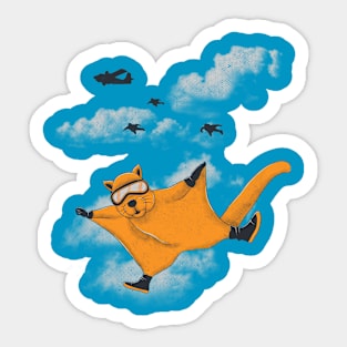 Flying Squirrel Suit Sticker